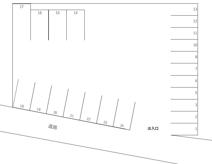 パーク下川入の駐車配置図