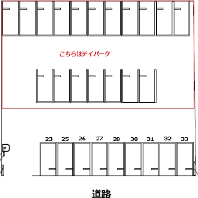 西堀６丁目駐車場の駐車配置図