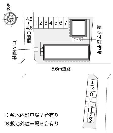 向日葵(19432)　敷地外駐車場の駐車配置図
