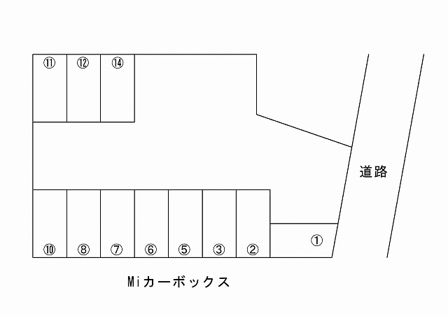 Miカーボックスの駐車配置図