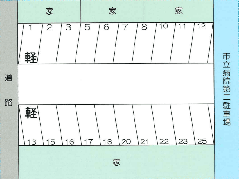 池野駐車場の駐車配置図