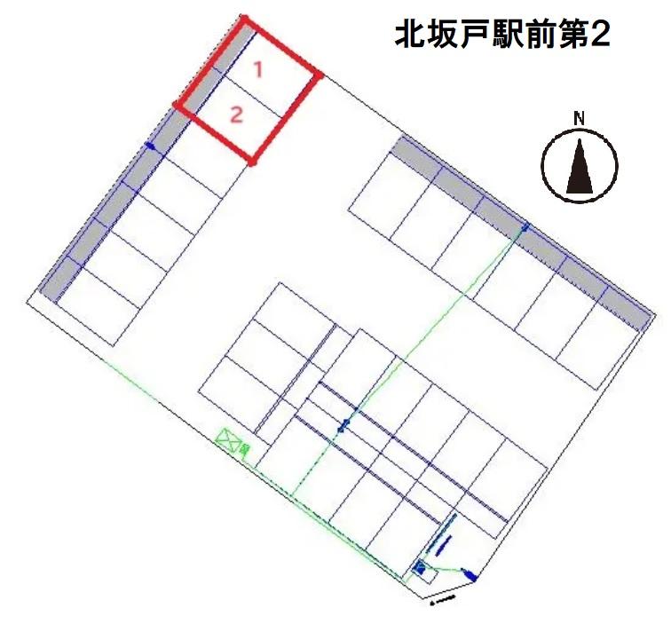 北坂戸駅前第２の駐車配置図