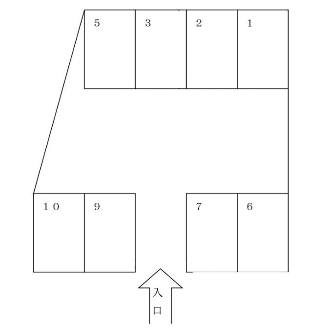 山田駐車場の駐車配置図