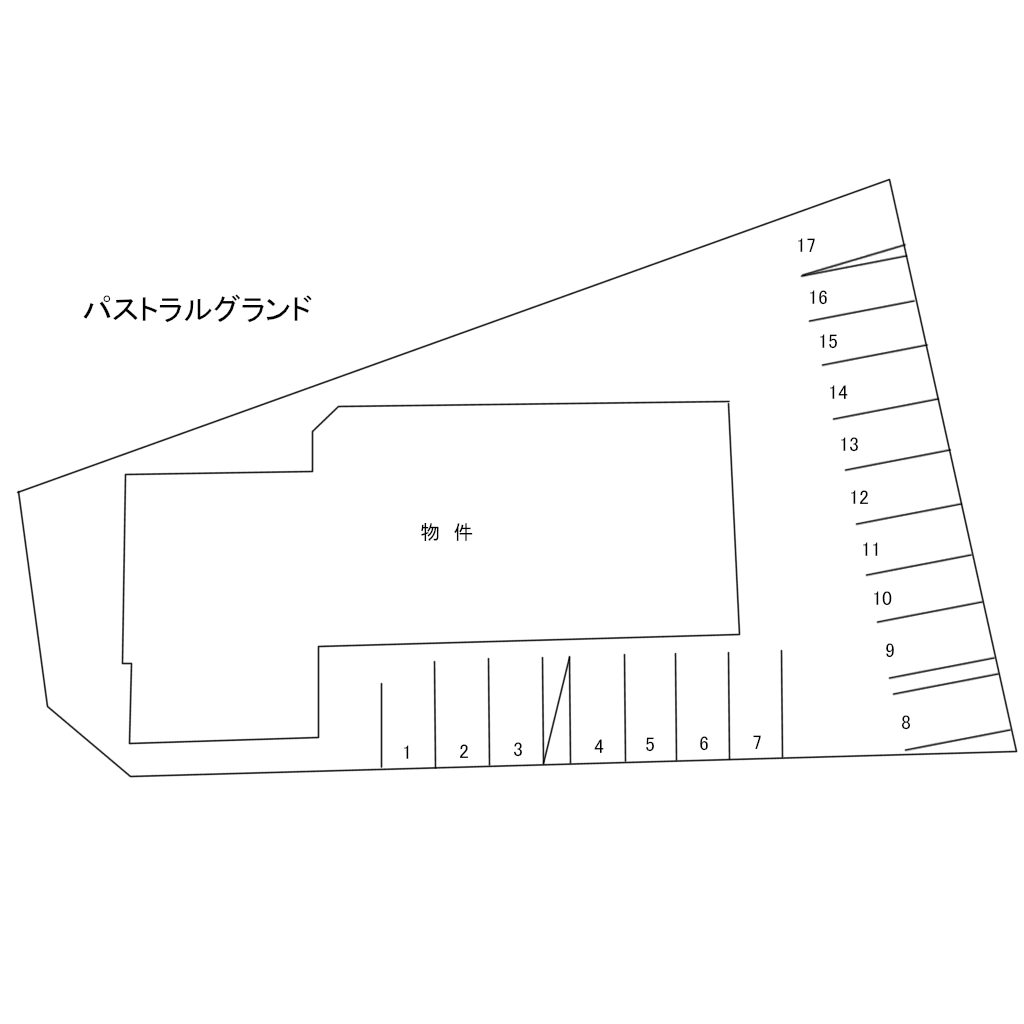（学生限定）パストラルグランドの駐車配置図