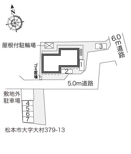 ベル　ソレイユ(28697)　敷地外駐車場の駐車配置図