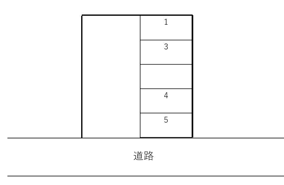 雪谷第１駐車場の駐車配置図