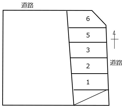 013中郷３丁目の駐車配置図