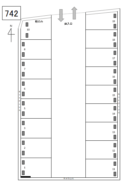 J-742の駐車配置図