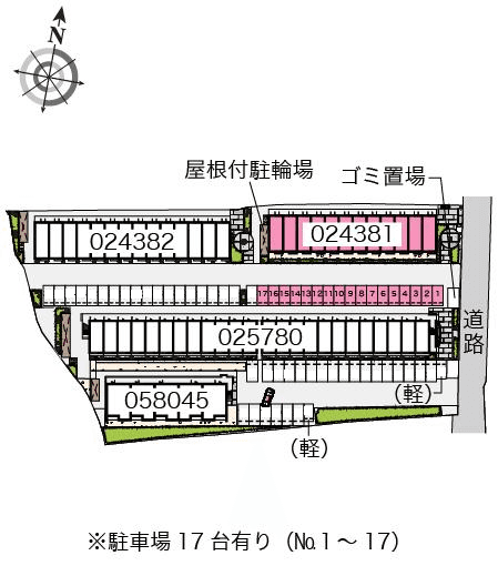 美リーフ　Ⅰ(24381)の駐車配置図