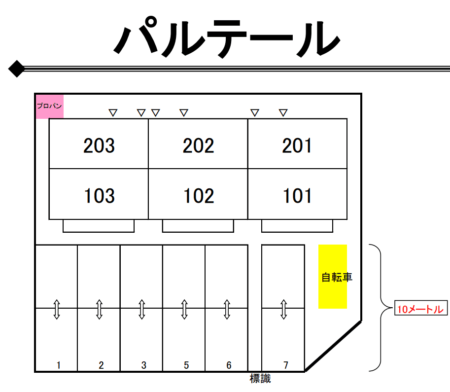 パルテールの駐車配置図