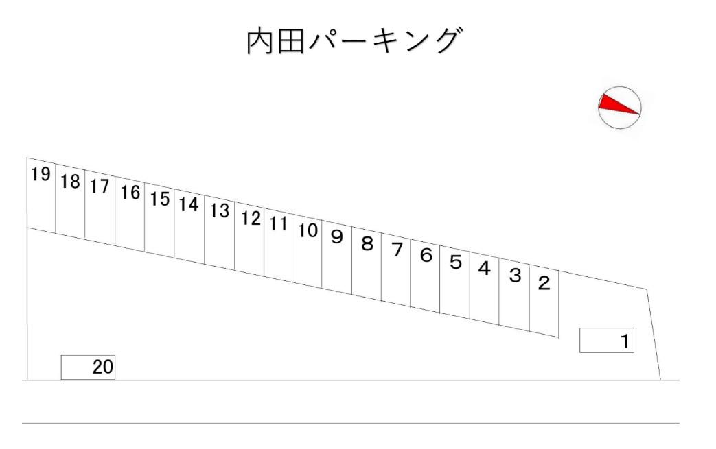 内田パーキングの駐車配置図