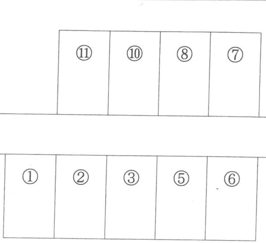 開田１丁目ガレージの駐車配置図