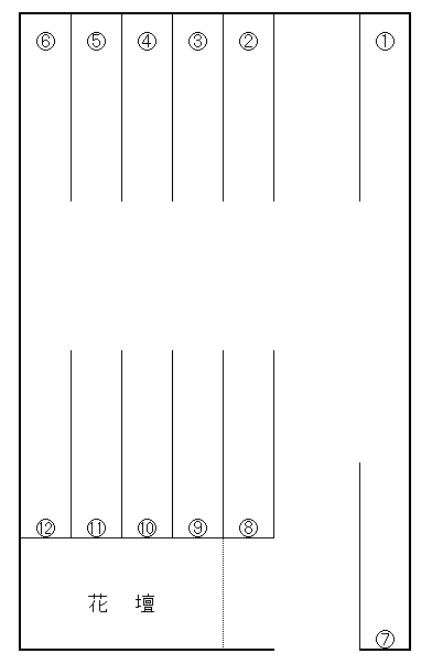 APパーク伊方の駐車配置図