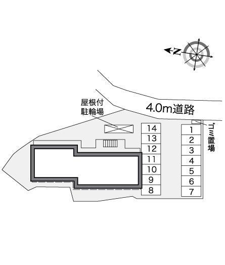 ラピス館(26623)の駐車配置図