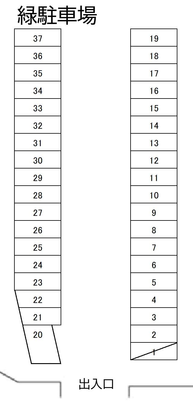 緑駐車場の駐車配置図