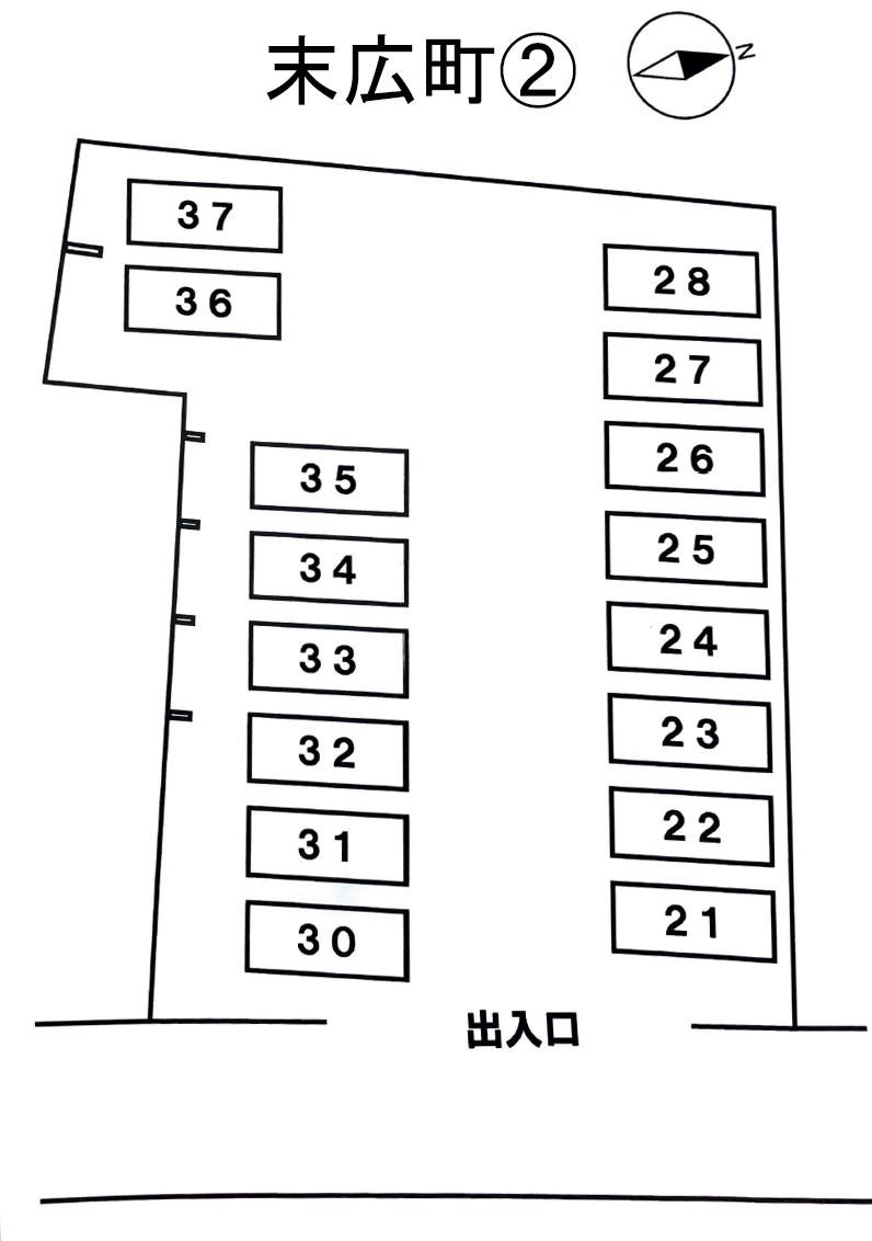 末広町②の駐車配置図