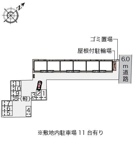 クレイノサン　トラップ　古湊(58342)の駐車配置図