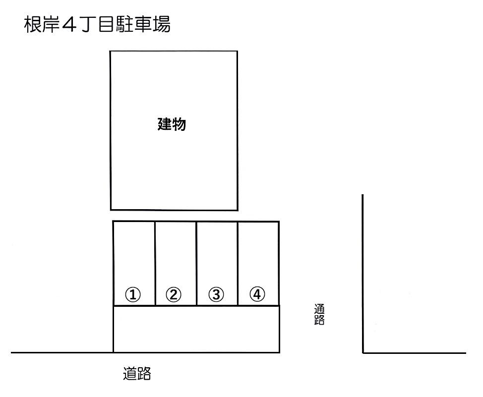 根岸４丁目駐車場の駐車配置図