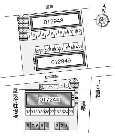 アラモードⅢ(17244)の駐車配置図
