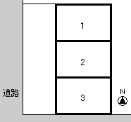 南四番町志鎌パーキングの駐車配置図