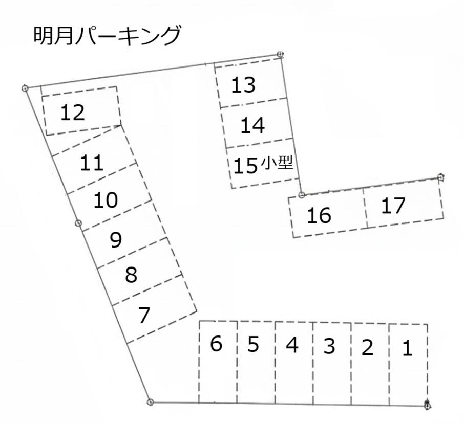 明月パーキングの駐車配置図