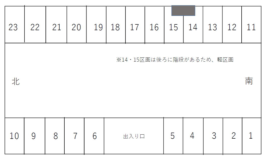 ナオミパークの駐車配置図