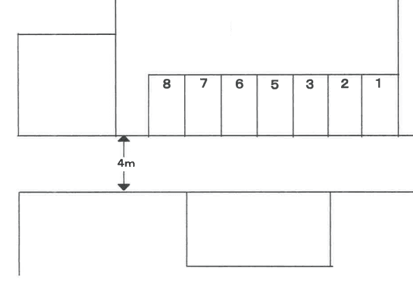 パーシモンパーキングの駐車配置図