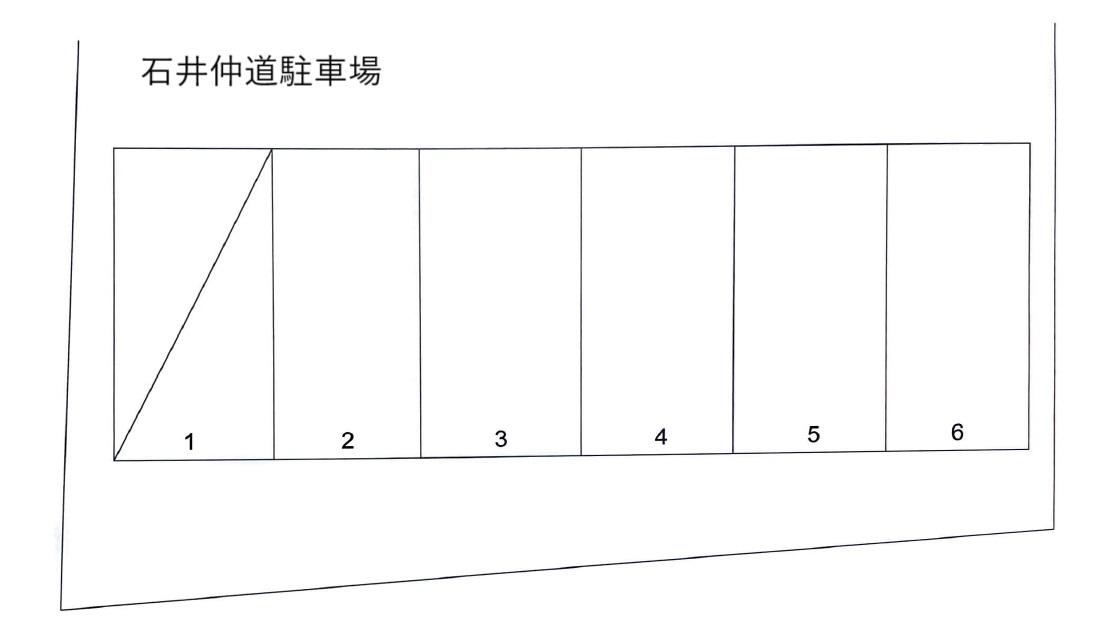 石井仲道駐車場の駐車配置図