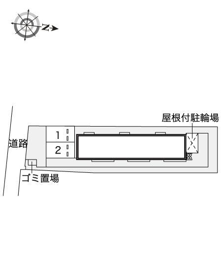 ウエストベイ(46093)の駐車配置図