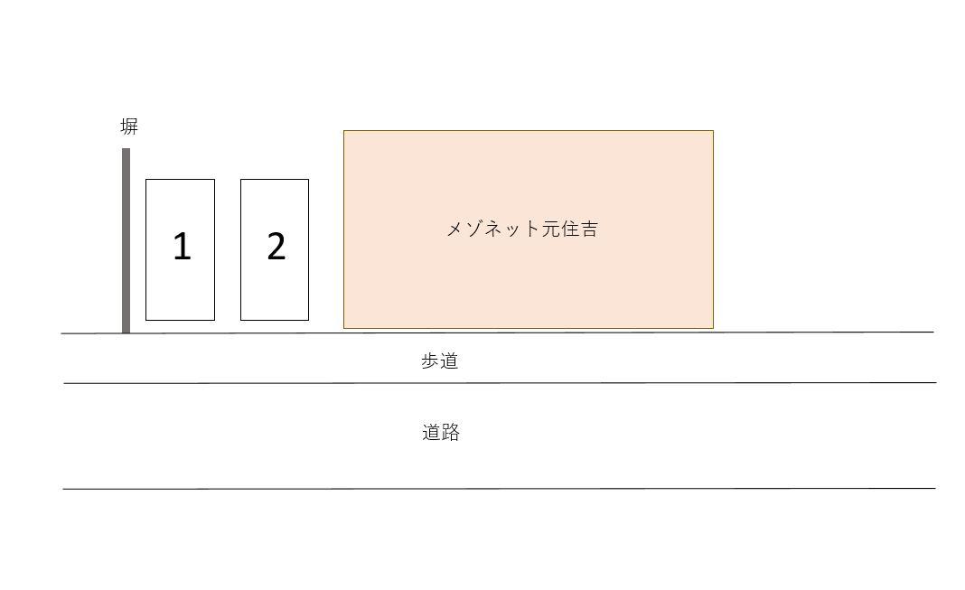 メゾネット元住吉駐車場の駐車配置図