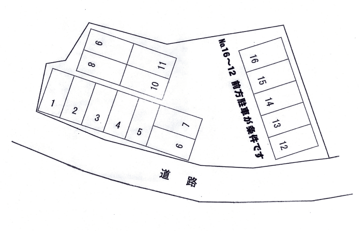春日町駐車場の駐車配置図