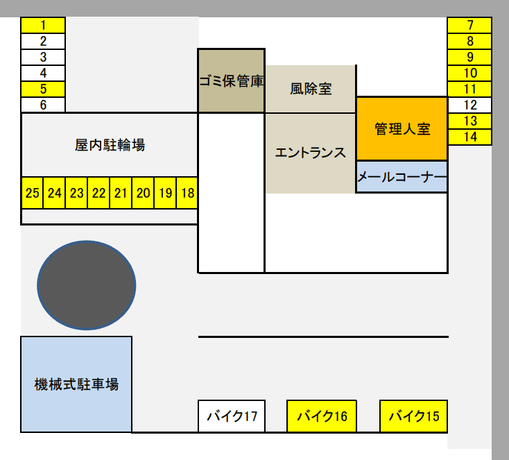リヴシティ横濱関内の駐車配置図