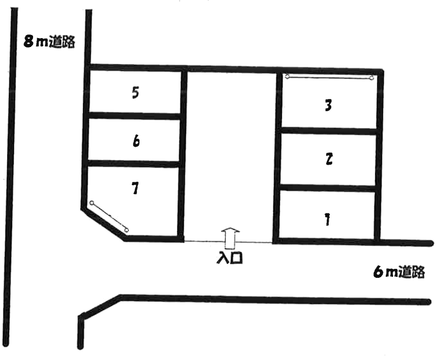 有山駐車場の駐車配置図