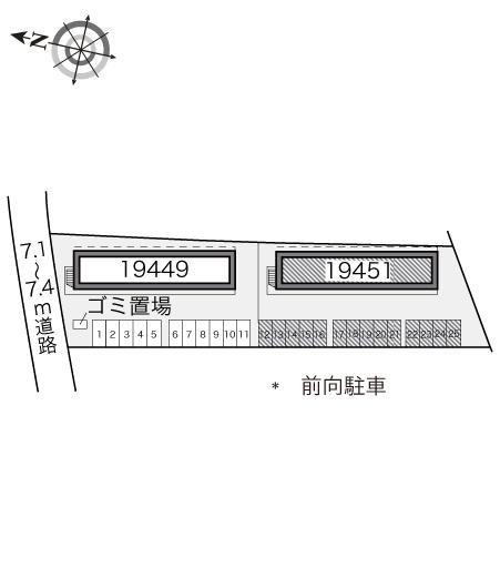 イースタンＢ(19451)の駐車配置図