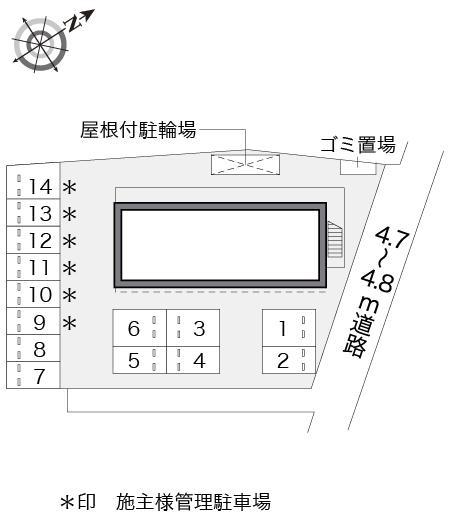 ルミエール(17314)の駐車配置図