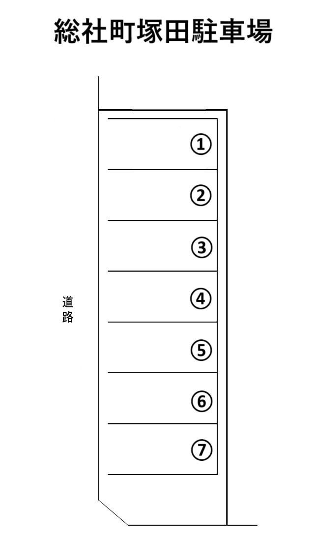 総社町塚田駐車場の駐車配置図