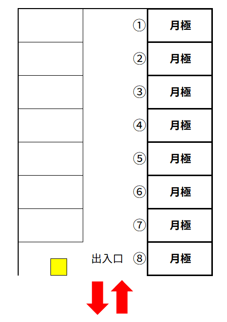 瑞穂長岡第３の駐車配置図