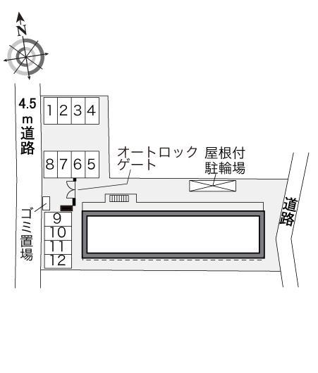 新吉田シティーハウス(33267)の駐車配置図