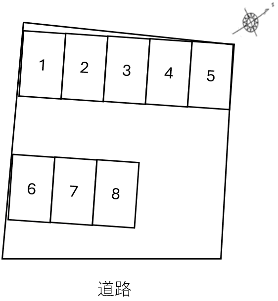 古井町上寺駐車場の駐車配置図