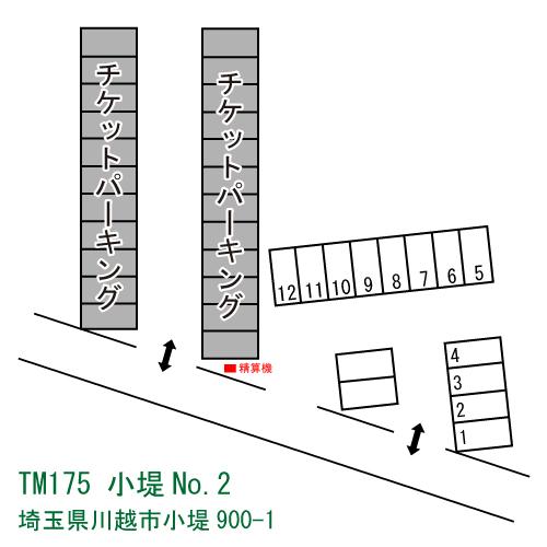 TERIOSMONTHLY175小堤No.2の駐車配置図