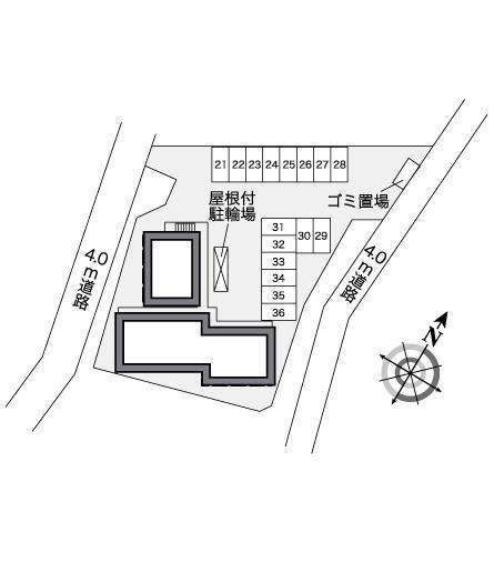 源藤Ⅱ(26394)の駐車配置図