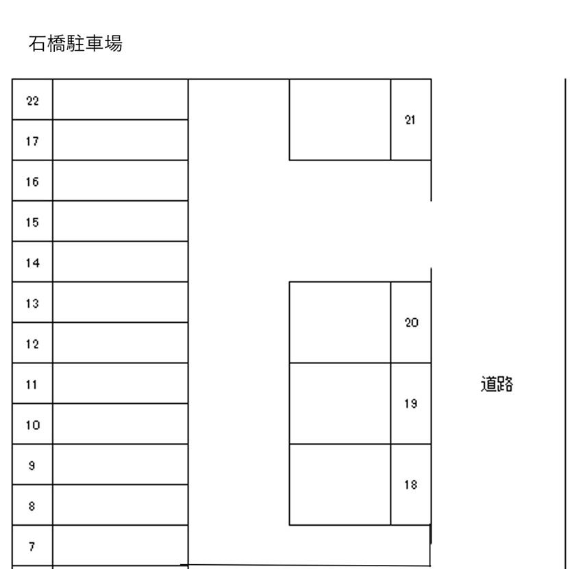 石橋駐車場の駐車配置図