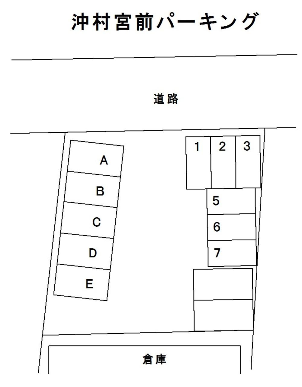 沖村宮前パーキングの駐車配置図