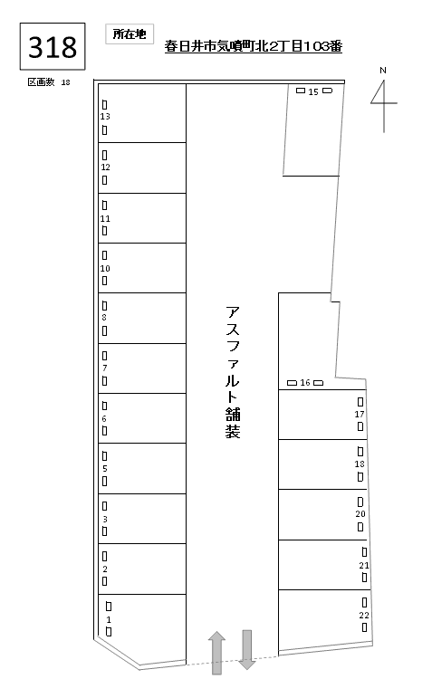 J-318の駐車配置図