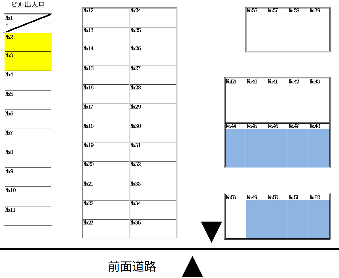 IP　長崎第一生命ビルの駐車配置図
