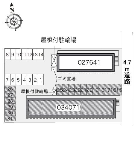 サニーたか(34071)の駐車配置図