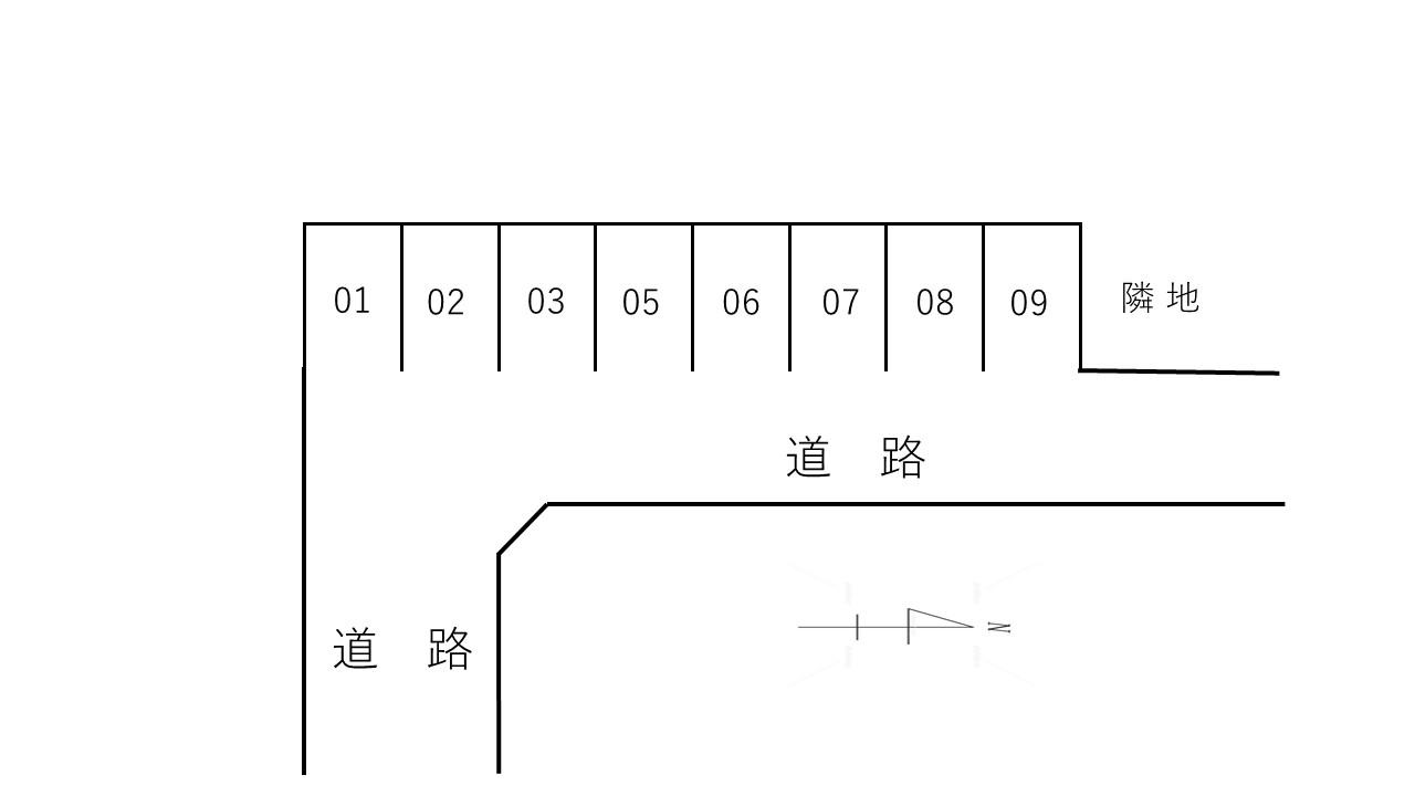 沼田駐車場Aの駐車配置図