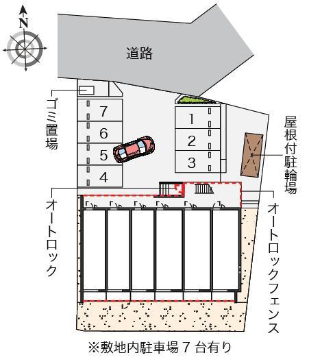 クレイノショコラ(58977)の駐車配置図