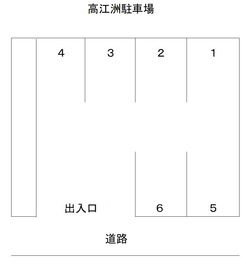 高江洲駐車場の駐車配置図
