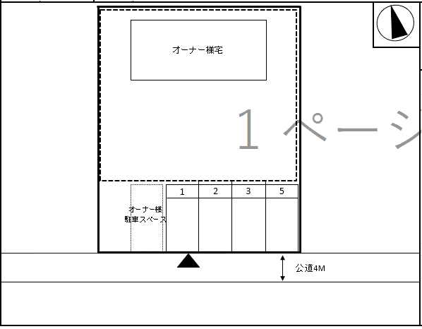 深見台駐車場の駐車配置図